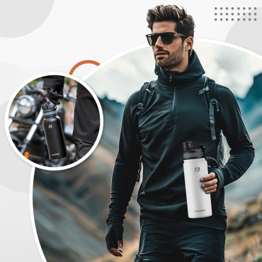 Steklenica s toplotnim kolesom za pijačo 620 ml - bela