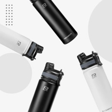 Garrafa de bicicleta de bicicleta térmica para bebidas 620 ml - branco