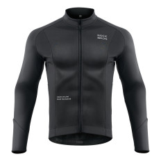 Cycling T-shirt with long-sleeved warm autumn / winter L - black