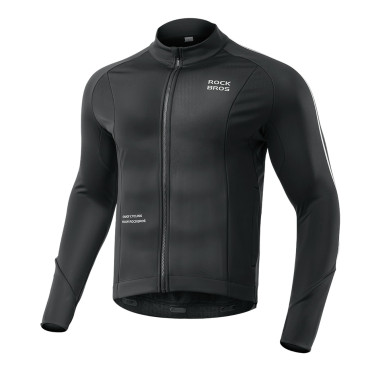 Fiets-fietsend Shirt met warme mouwen warme herfst / winter XL - zwart