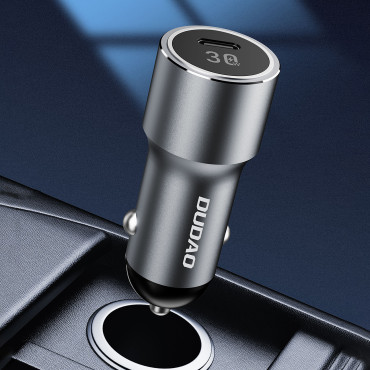 USB-C 30W PD bil lader - Sølv