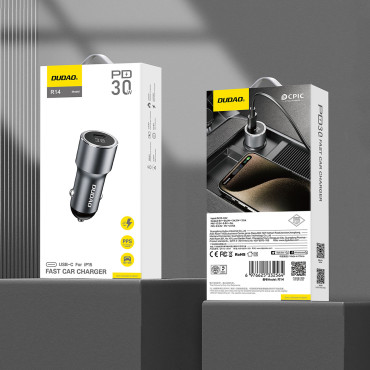 USB-C 30W PD bil lader - Sølv