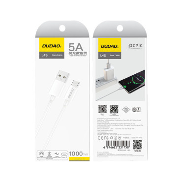 Kabel L4st USB-En ladekabel - USB-C 2A 1M - Hvit