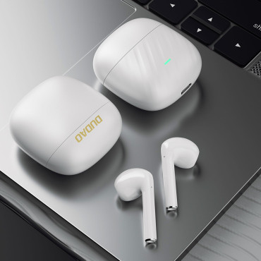 Brezžične slušalke TWS Bluetooth 5.3 - bela