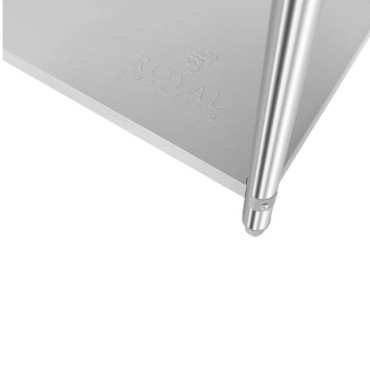 Stainless steel gastronomic table with an excerpt 120x60cm