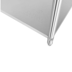 Rostfritt stål gastronomiskt bord med ett utdrag 120x60cm