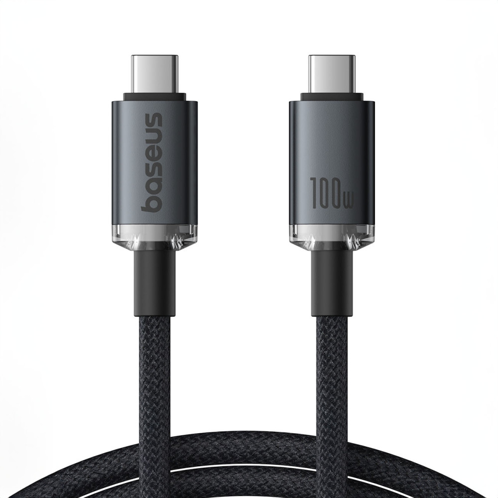 Kabelski kristal Shine USB-C kabel - USB-C USB3.2 100W 20Gbps 1.5m - crno