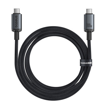 Kabelski kristal Shine USB-C kabel - USB-C USB3.2 100W 20Gbps 1.5m - crno