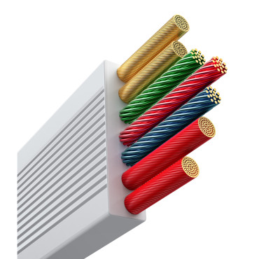 3in1 Univerzálny kábel USB-C - Lightning / USB-C / Micro USB 100W 1.1m - biela