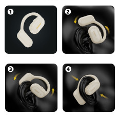 Ows U4A Business Håndsæt med Mikrofon til Bluetooth Talk 5.3 IPX5 - Hvid