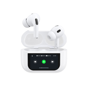 U19 Slušalke VOS TWS WIRELESS Bluetooth 5.3 z LED zaslonom - bela