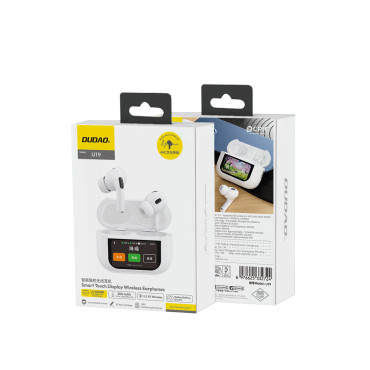 U19 Slušalke VOS TWS WIRELESS Bluetooth 5.3 z LED zaslonom - bela