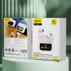 U19 Ακουστικά In-Ear TWS Ασύρματο Bluetooth 5.3 με οθόνη LED - Λευκό