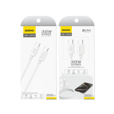 Kabel L4C Kabel USB-C - USB-C 30W 480MB / s 2m - Vit