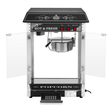 Professionell Effektiv Popcorn Machine Fastennial 230V 1.6KW Svart