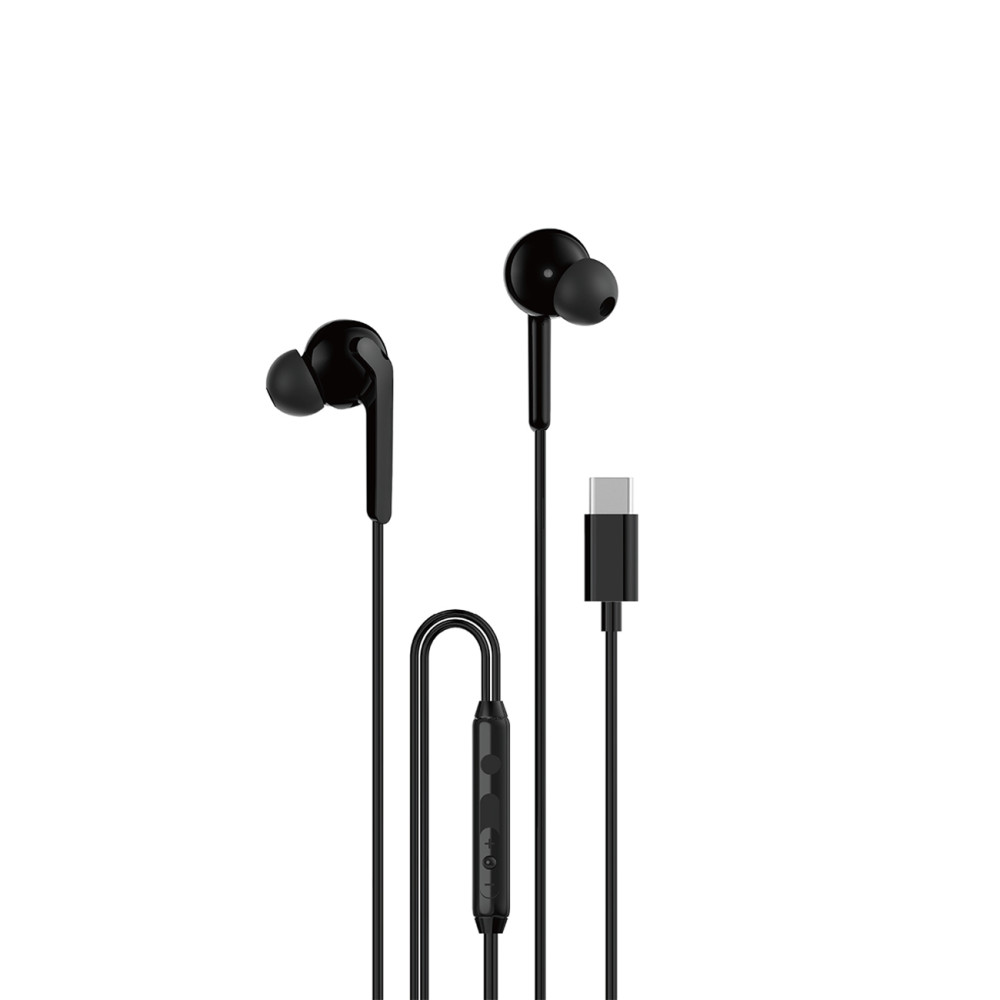 X3C + slušalke. Sledili z mikrofonom in daljinskim upravljalnikom USB-C 1.2m - Črna
