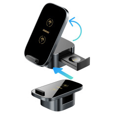 3in1 A11Pro + carregador de indução 15w para telefone smartwatch - preto