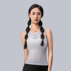 T-shirt Bicicleta colete 3d tecido mulheres de secagem rápida m / l - branco