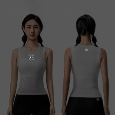 T-Shirt Bearcle Vest 3D Fabric Γυναικεία Γρήγορη Ξήρανση M / L - Λευκό