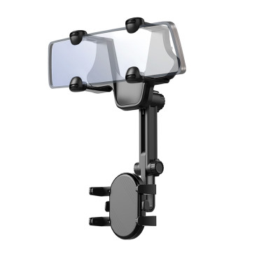 Držiak pre telefón pre auto na spätnom zrkadle Rameno 18cm - čierna