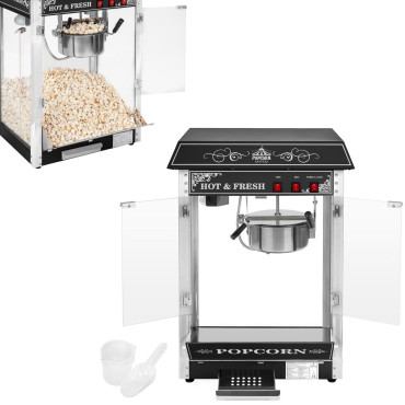 Profesionálny efektívny popcorn stroje Fastnén 230V 1.6kW čierna