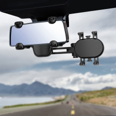 Držiak pre telefón pre auto na spätnom zrkadle Rameno 18cm - čierna