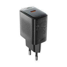 A104 GAN USB-C PD SFC 25W - melns