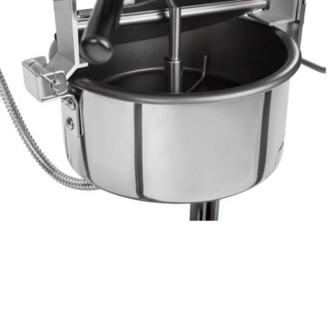 Máquina de pipoca móvel eficiente profissional em uma cadeira de rodas vermelha de 230V 1.5kw