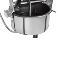 Professionel effektiv mobil popcorn maskine på en 230V 1.5kw rød kørestol