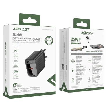 A104 GAN USB-C PD SFC 25W - Preto