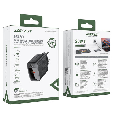 A102 GAN USB-C PD 30W - čierna