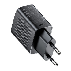 A98 Network Charger Gan USB-A USB-C PD 30W - Svart