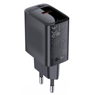 A82 GAN USB-C PD 20W Omrežni polnilnik - črna