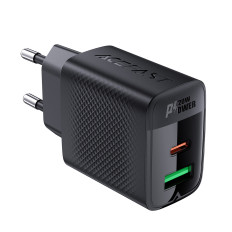 A78 GAN USB-A USB-C PD 20W - čierna