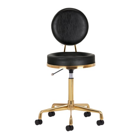COSMETIC STOOL H5 GOLD BLACK — front view