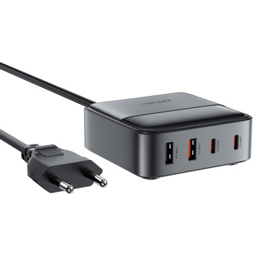 Network Carregador Desktop Power Station Z6 Gan 2x USB-A 2x USB-C PD 65W - Preto