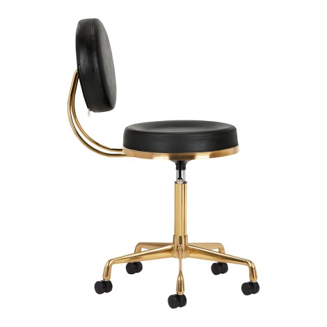TABURETE COSMÉTICO H5 ORO NEGRO — vista lateral