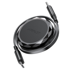Kabelis USB-C kabelis - USB-C susieta su 60W organizatoriumi - juoda