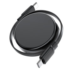 Kabelis USB-C kabelis - USB-C susieta su 60W organizatoriumi - juoda