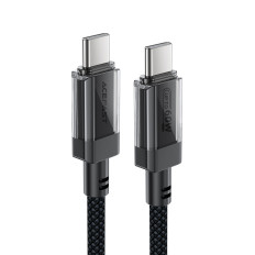 Kabelis USB-C kabelis su nailon PD 60W 480MB / s - juoda