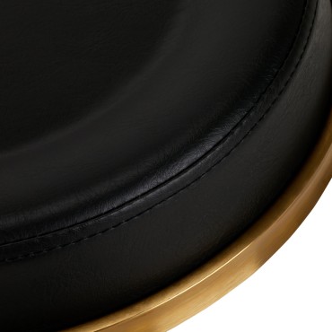 COSMETIC STOOL H5 GOLD BLACK — close-up of the seat