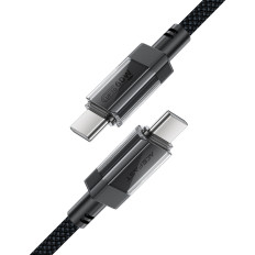 Kabelis USB-C kabelis su nailon PD 60W 480MB / s - juoda