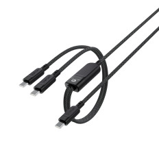 2in1 Kabel-Doppelkabel USB-C - 2x USB-C 100W 480MB / S - Schwarz