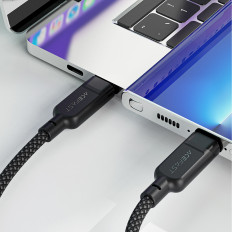 2in1 kabel dobbeltkabel USB-C - 2x USB-C 100W 480MB / S - Svart