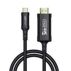 Kabeļu audio-video stieple USB-C - HDMI 4K 60Hz HDR 1.8m - melns