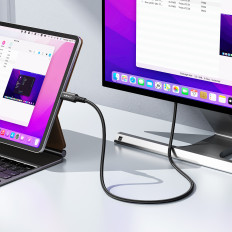 Kabeļu audio-video stieple USB-C - HDMI 4K 60Hz HDR 1.8m - melns
