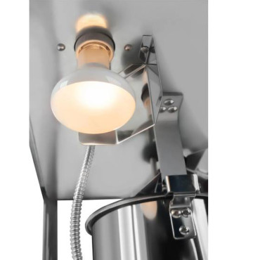 Professionell effektiv mobil popcornmaskin på en 230V 1,5 kW röd rullstol