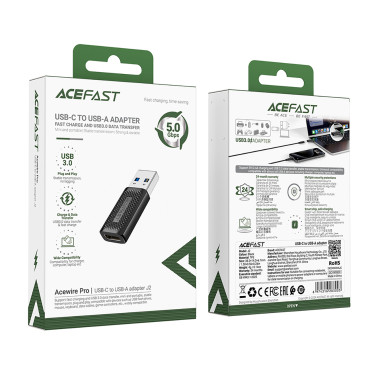 USB-C-adapter för USB-A 3,0 (Male) 5GB / S - Svart