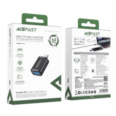 USB-A Adapter for USB-C 3.0 (Mann) 5 GB / S - Svart