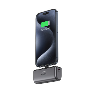 Mini powerbank 5000mAh para o telefone USB-C 20w - preto